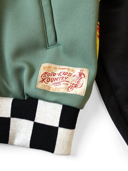 Kapital Smooth Jersey Cafe Racer Truck Track Jacket (Motocross Photo Print)