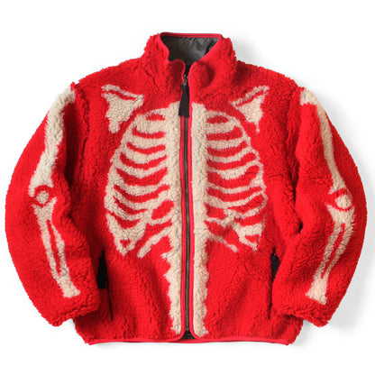 Kapital Bone Pattern Boa Fleece Reversible Blouson