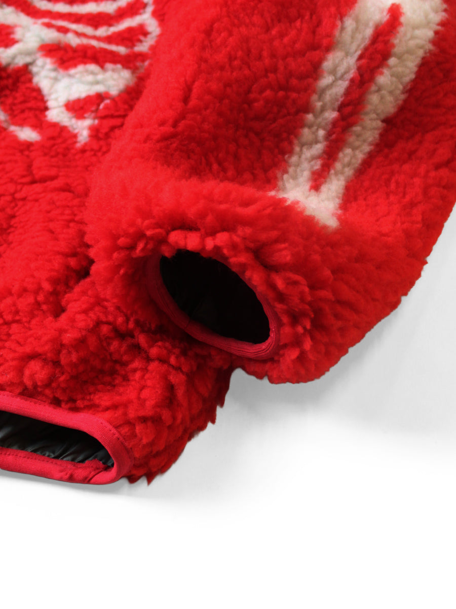 Kapital Bone Pattern Boa Fleece Reversible Blouson