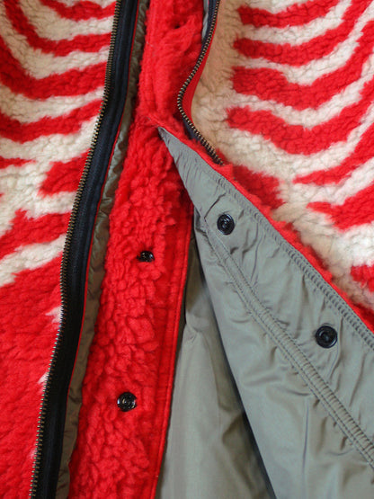 Kapital Bone Pattern Boa Fleece Reversible Blouson