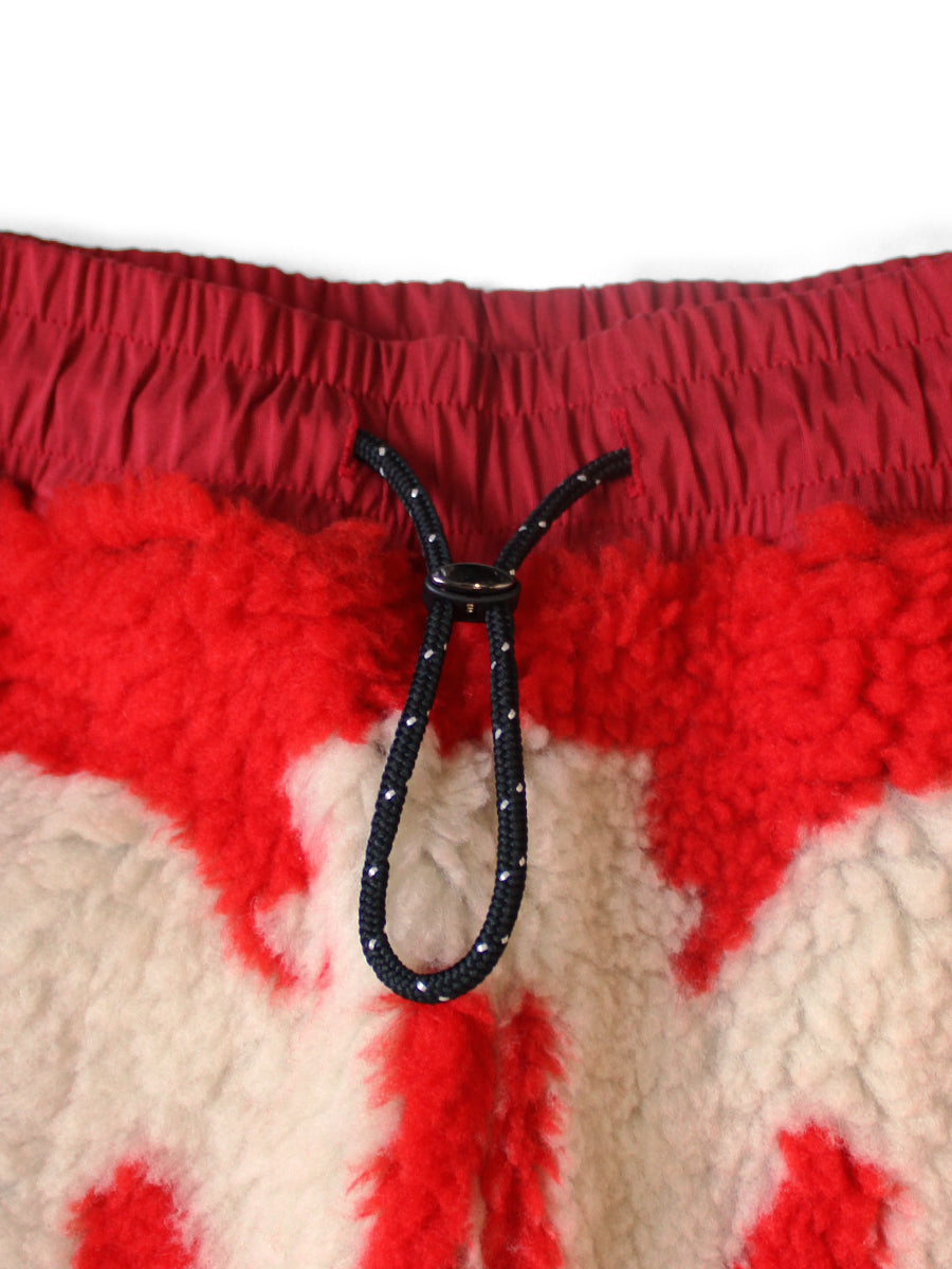 Kapital Bone Pattern Boa Fleece Easy Pants