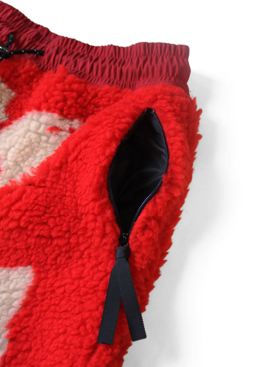 Kapital Bone Pattern Boa Fleece Easy Pants