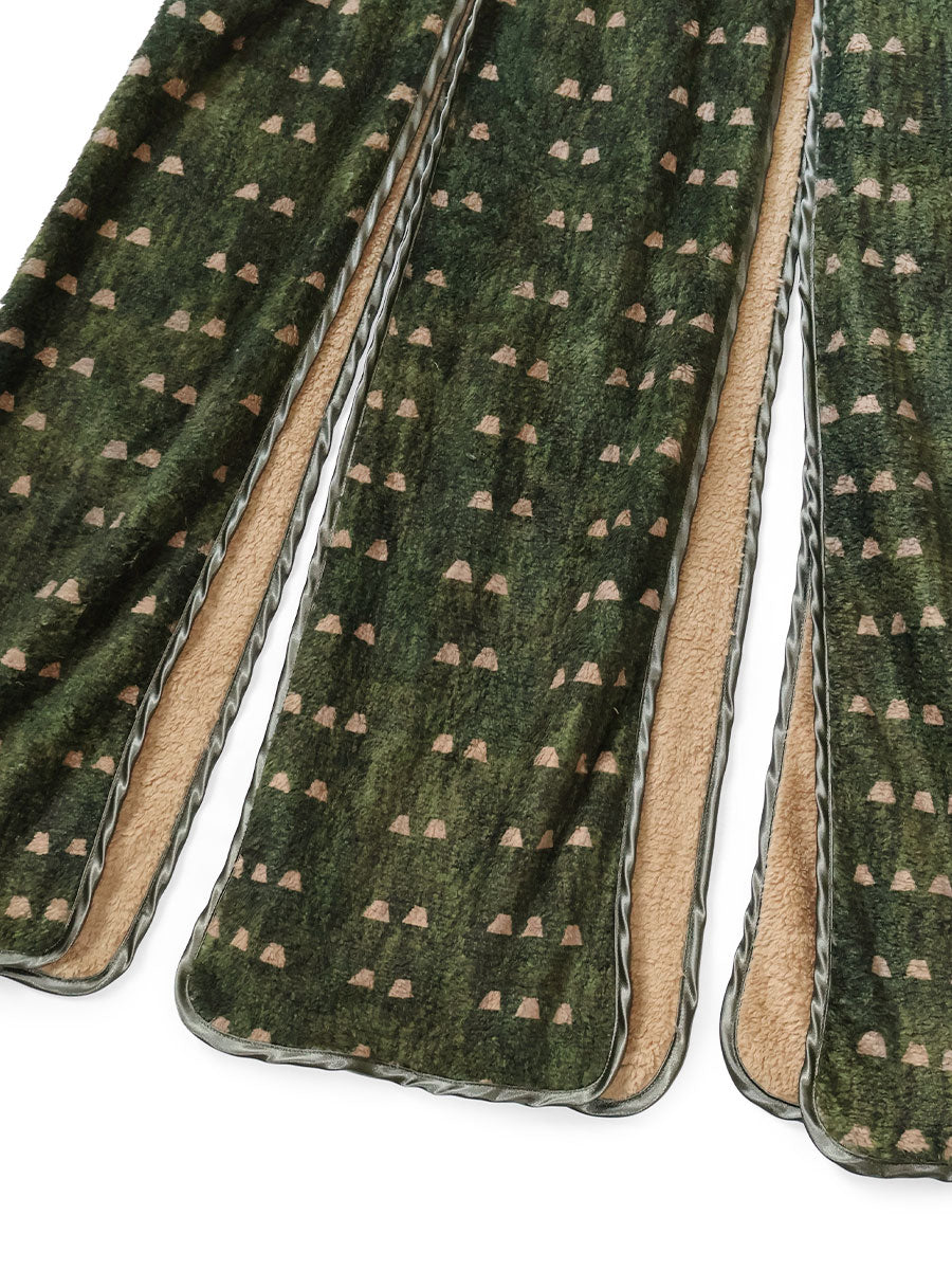 Kapital Iris Print Tsume-Shobu Fleece Lamp Dress