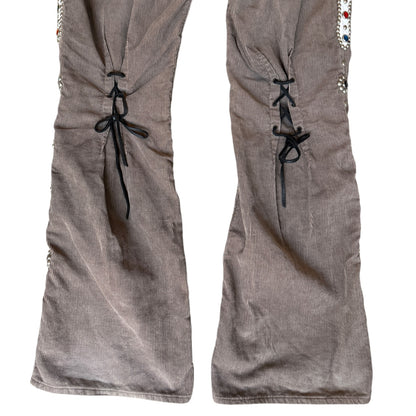 Kapital Corduroy Wallaby Flared Pants (Studs Remake)