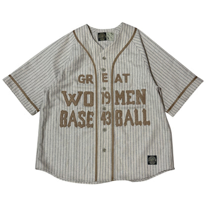 Kapital Wool Stripe (Thin) Great Women Baseball Shirt