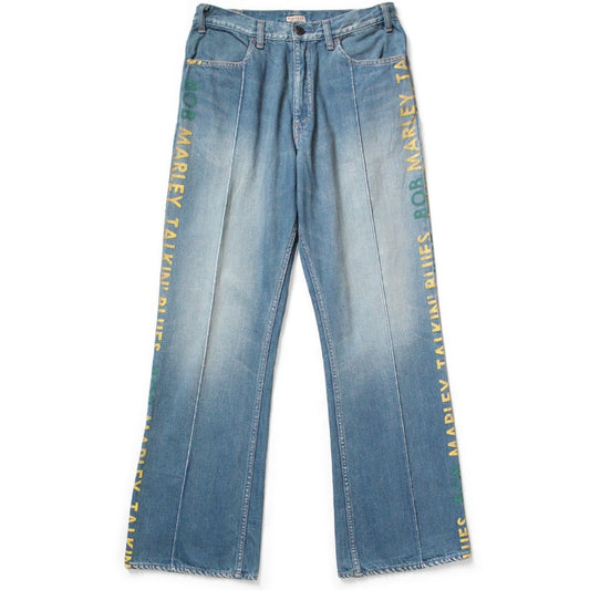 Kapital 12oz Denim Marley Talkin Blues Bootcut Pants Light Wash