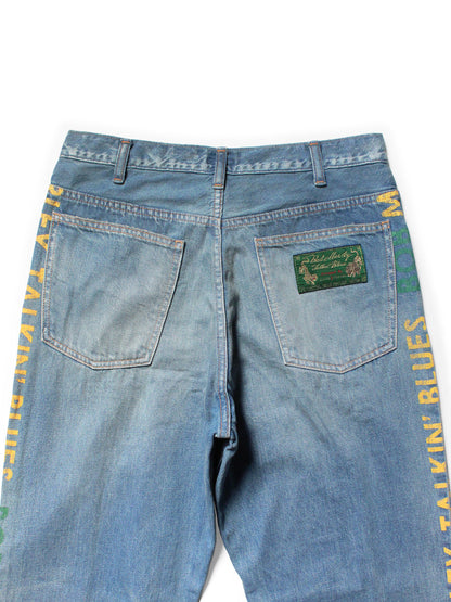 Kapital 12oz Denim Marley Talkin Blues Bootcut Pants Light Wash