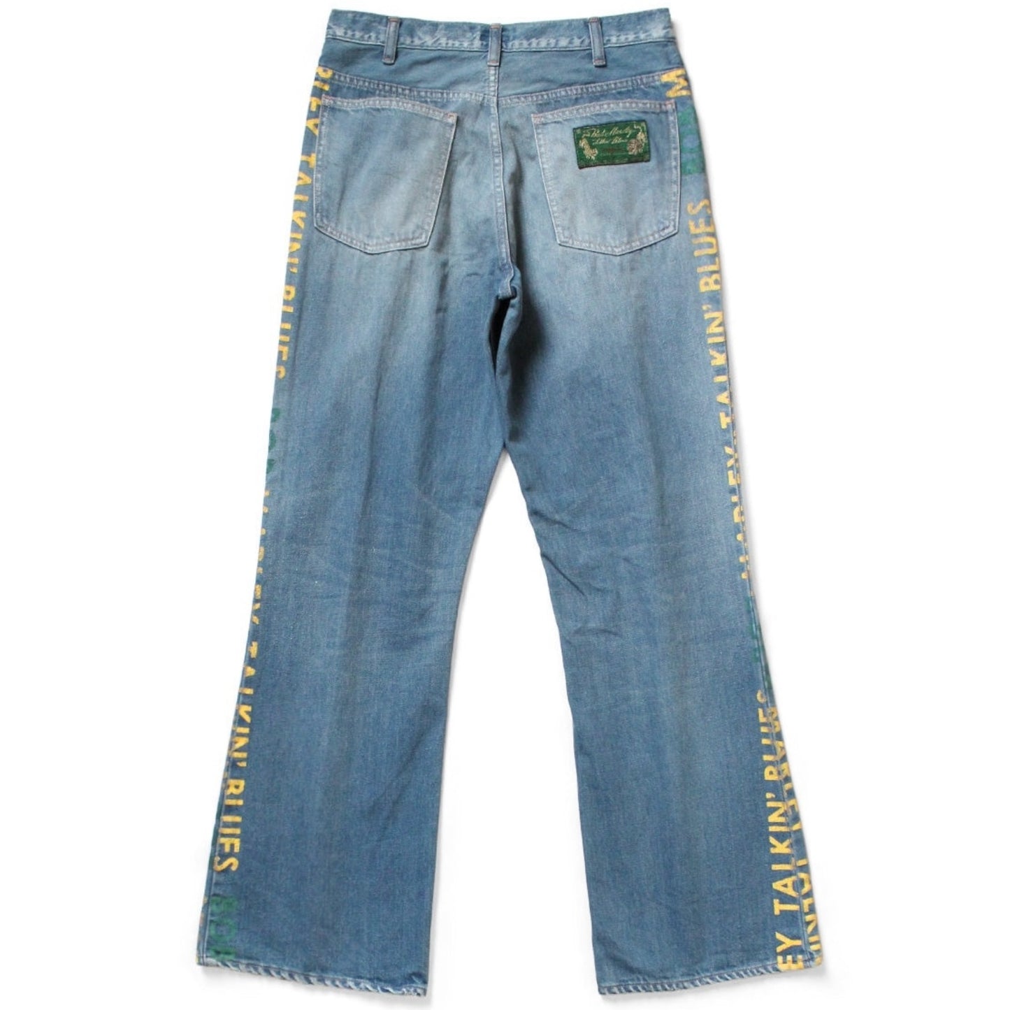 Kapital 12oz Denim Marley Talkin Blues Bootcut Pants Light Wash