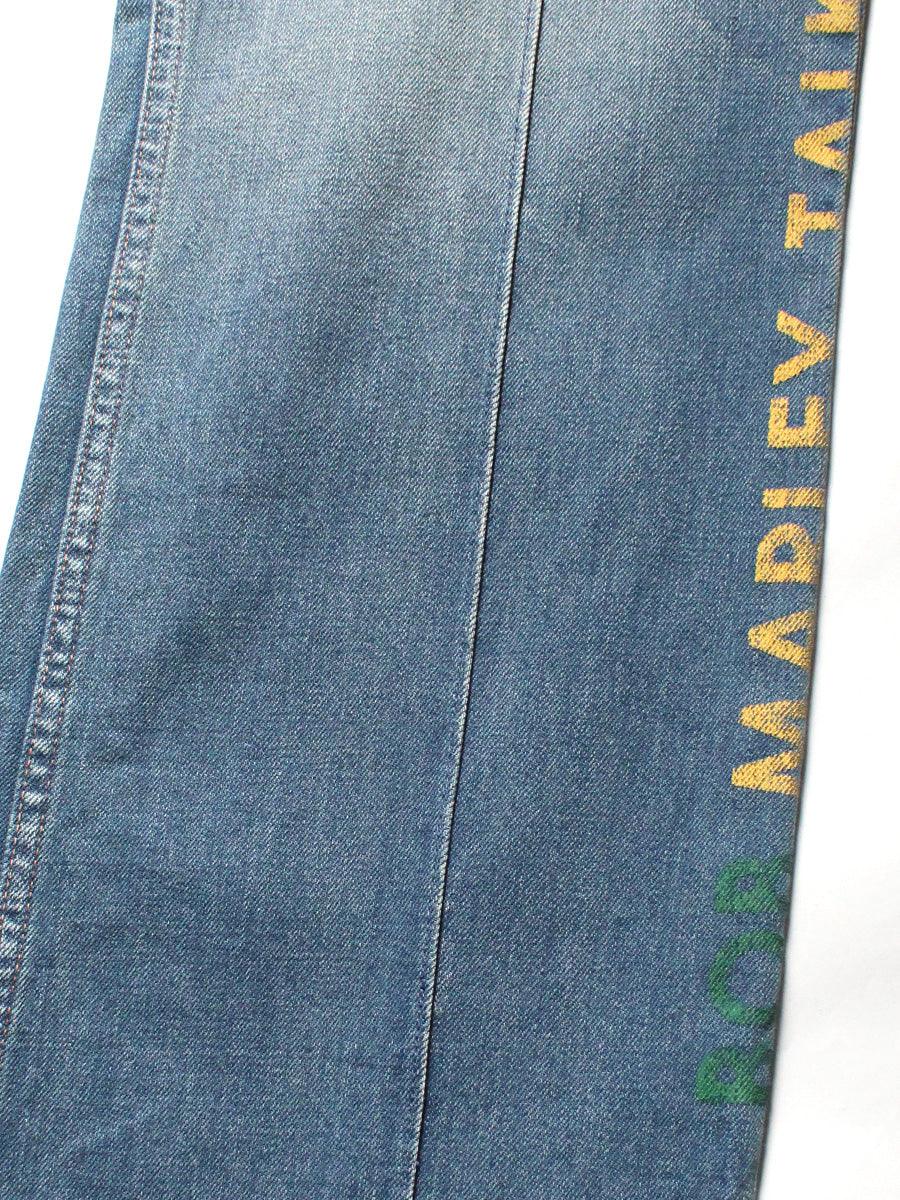 Kapital 12oz Denim Marley Talkin Blues Bootcut Pants Light Wash