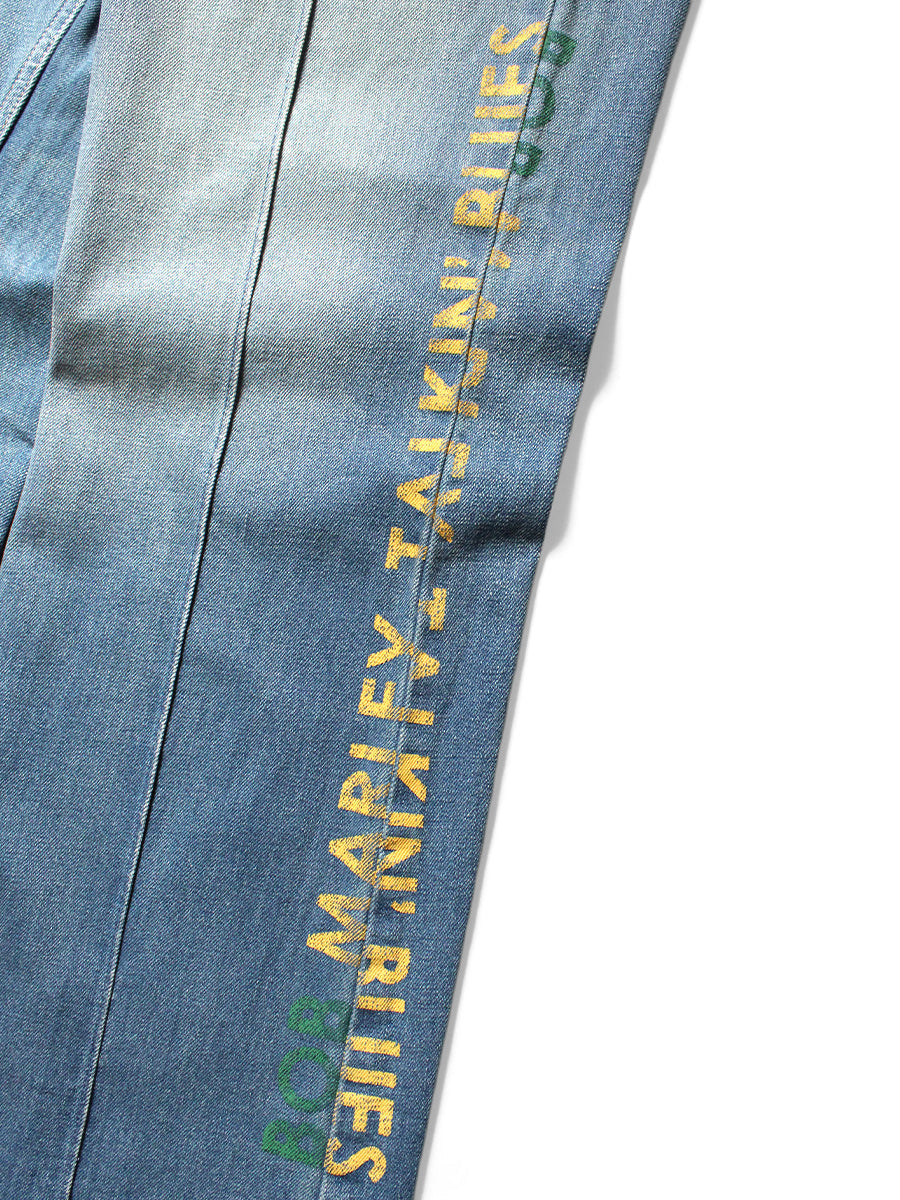 Kapital 12oz Denim Marley Talkin Blues Bootcut Pants Light Wash