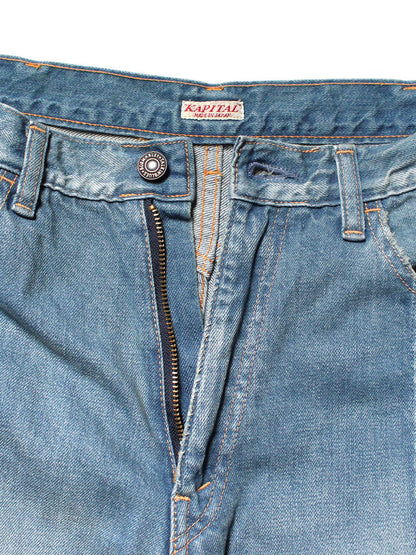 Kapital 12oz Denim Marley Talkin Blues Bootcut Pants Light Wash