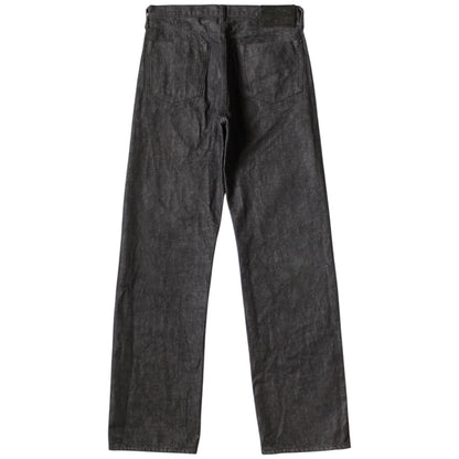 Kapital 14oz Black Denim 5P Wide Leg Monkey TH (Zip Fly)