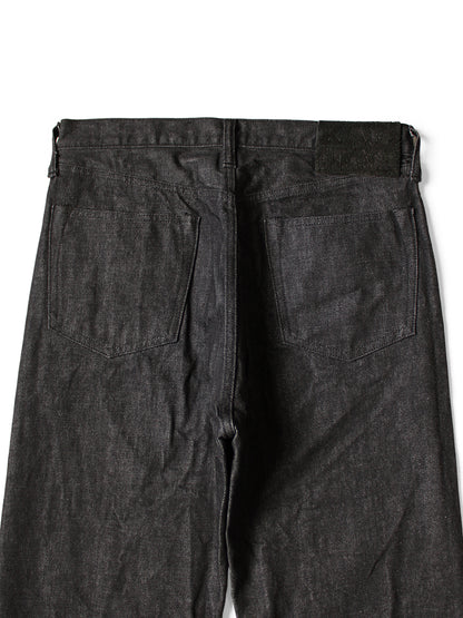 Kapital 14oz Black Denim 5P Wide Leg Monkey TH (Zip Fly)