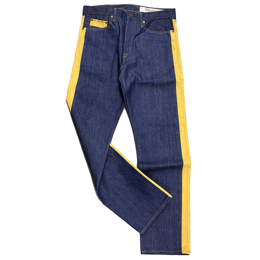 Kapital 14oz Raw Denim Marley Talking Blues Selvedge 5P Pants (With Paulownia Wooden Box)