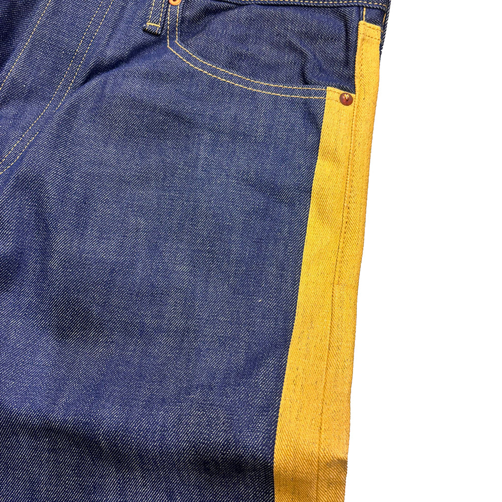 Kapital 14oz Raw Denim Marley Talking Blues Selvedge 5P Pants (With Paulownia Wooden Box)