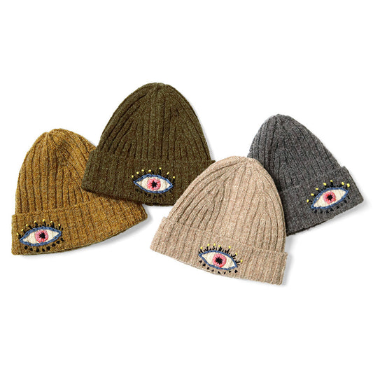 Kapital 5G Wool Knit Beanie Cap (Speakeasy Embroidery)