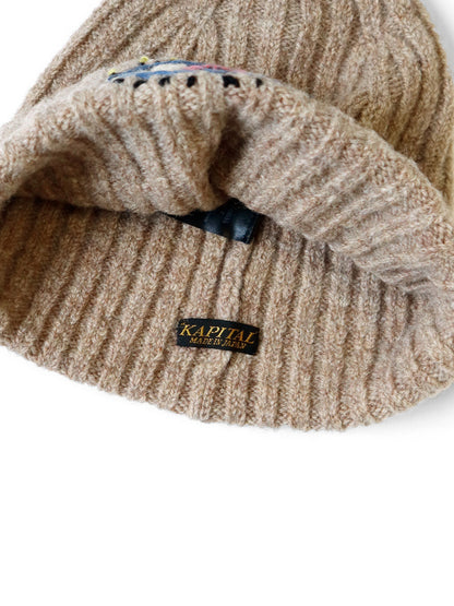 Kapital 5G Wool Knit Beanie Cap (Speakeasy Embroidery)
