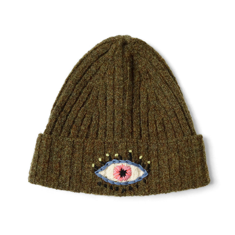 Kapital 5G Wool Knit Beanie Cap (Speakeasy Embroidery)