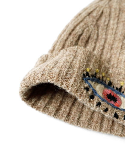 Kapital 5G Wool Knit Beanie Cap (Speakeasy Embroidery)