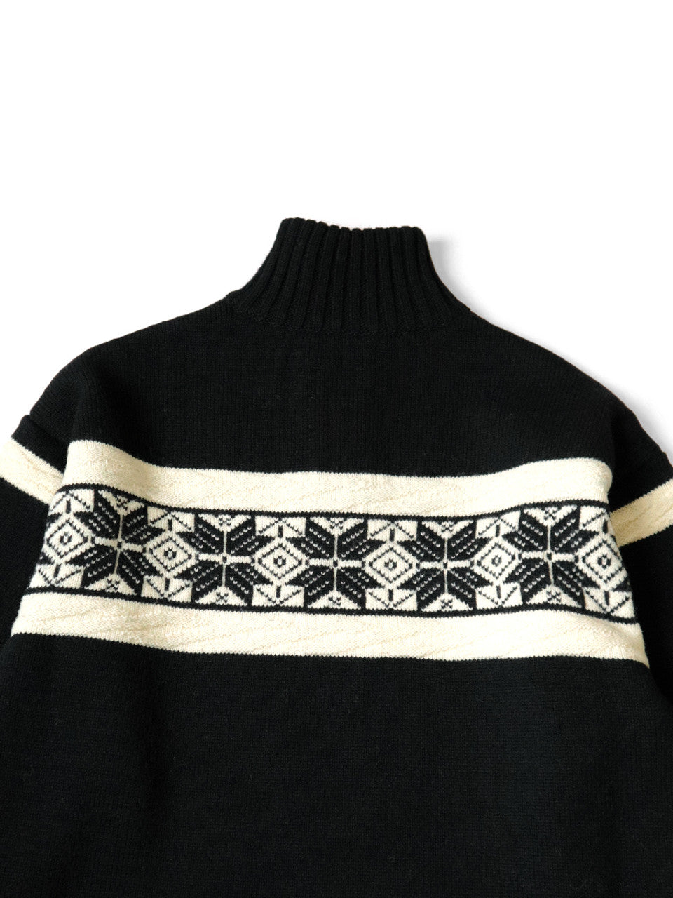 Kapital 5G Wool Snow Pattern Half Zip Sweater