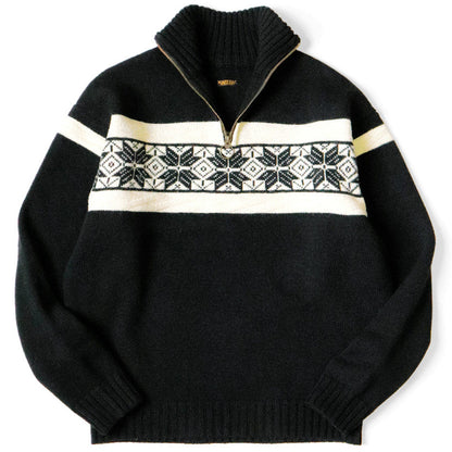 Kapital 5G Wool Snow Pattern Half Zip Sweater