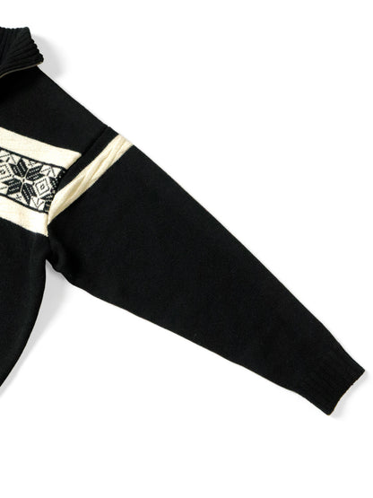 Kapital 5G Wool Snow Pattern Half Zip Sweater