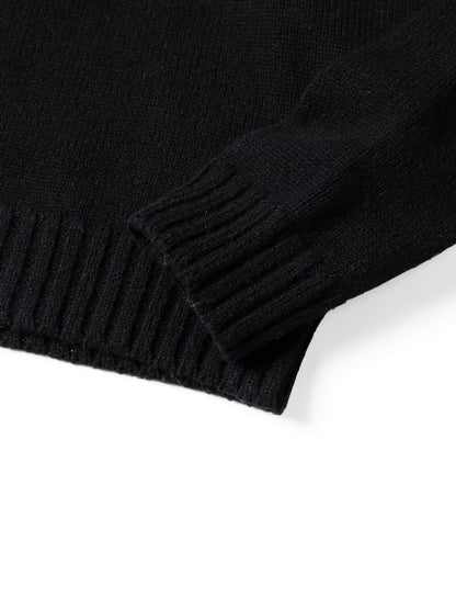 Kapital 5G Wool Snow Pattern Half Zip Sweater