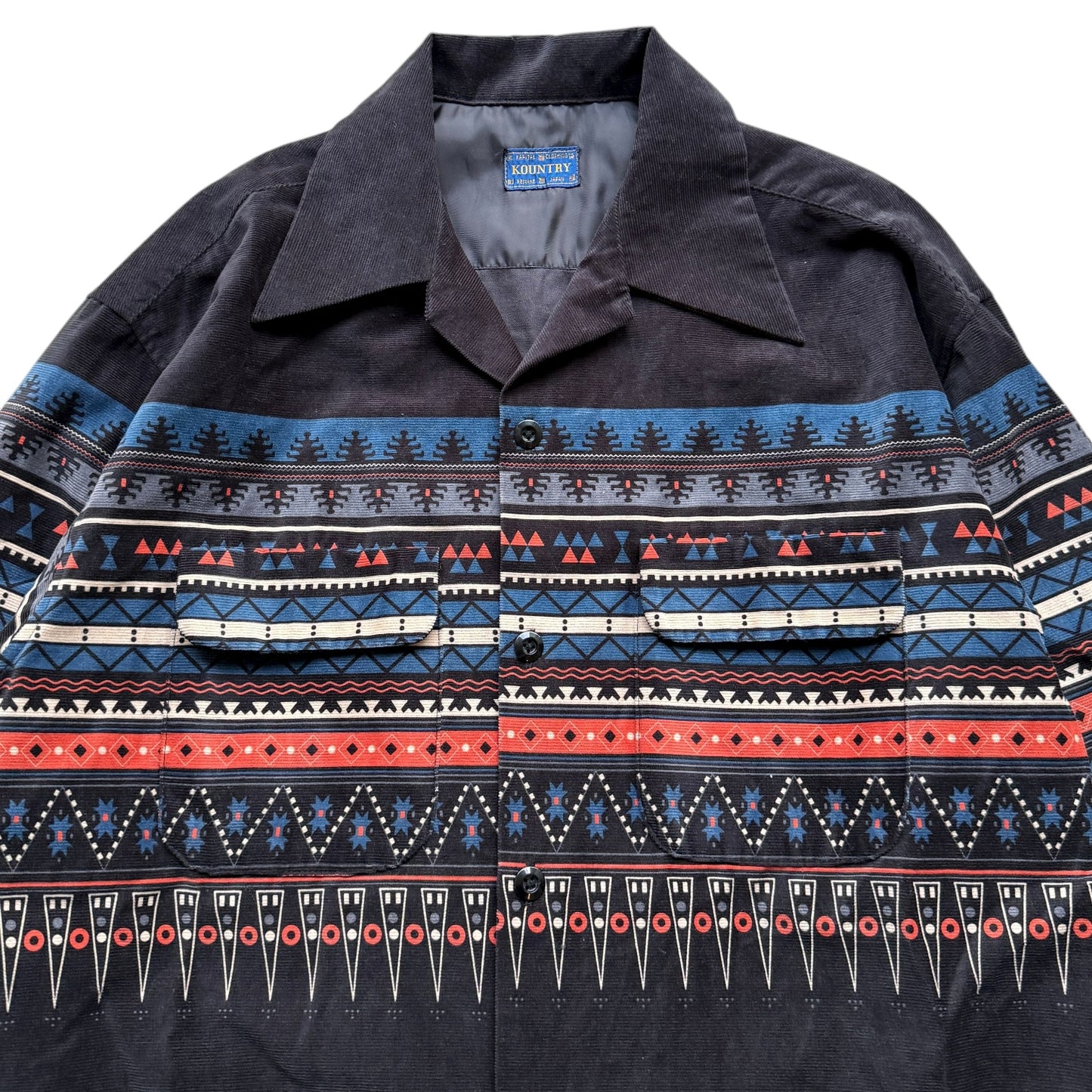 Kapital Corduroy Boat Shirt (Towncraft Tribe Pattern)
