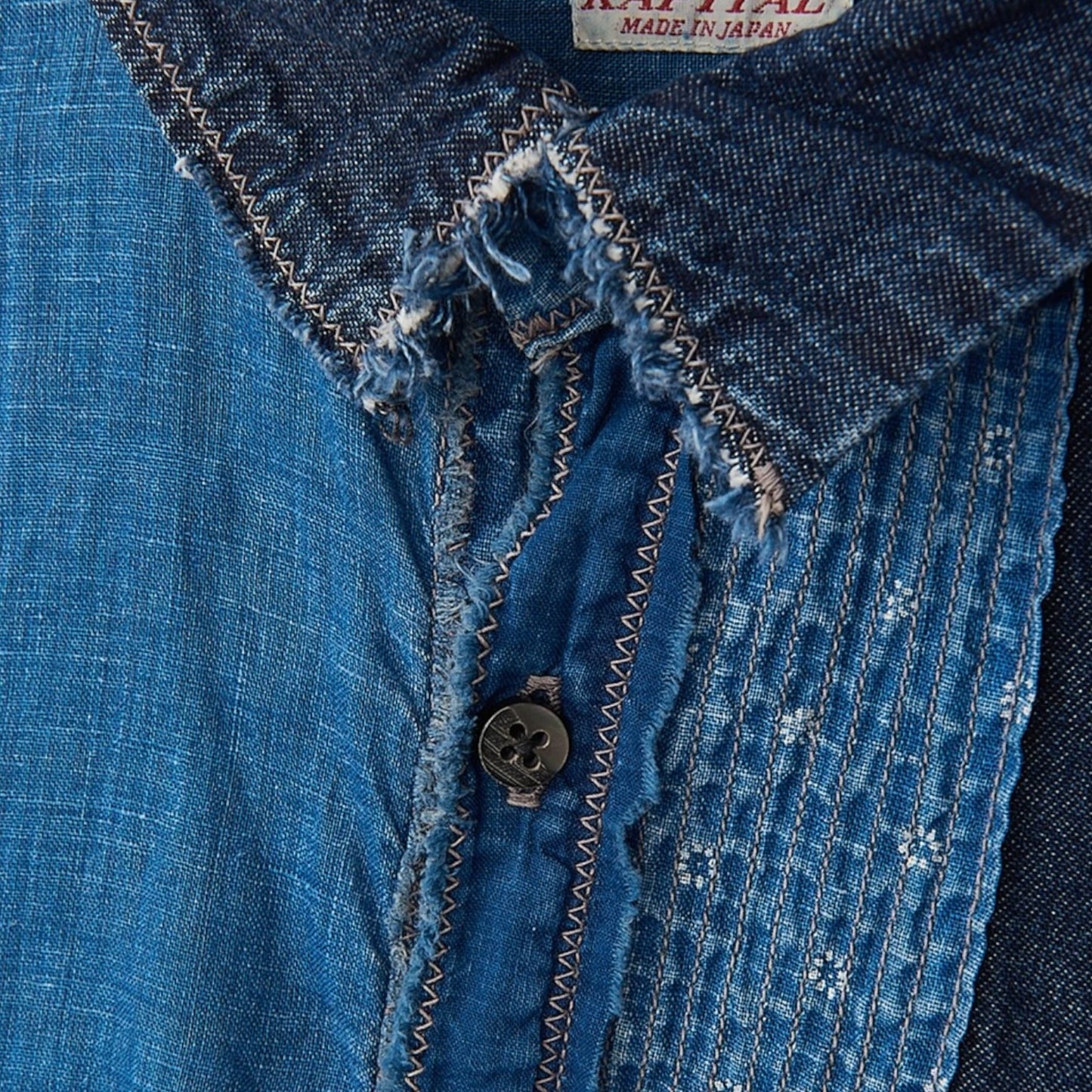 Kapital Cotton x Linen IDG Patchwork Kathmandu Shirt