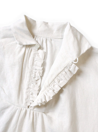 Kapital Linen Canvas Frill Gypsy Blouse