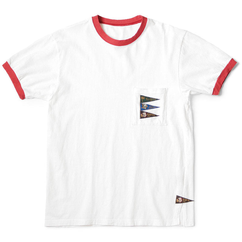 Kapital Jersey Pennant Ringer T-Shirt (4 Flags)