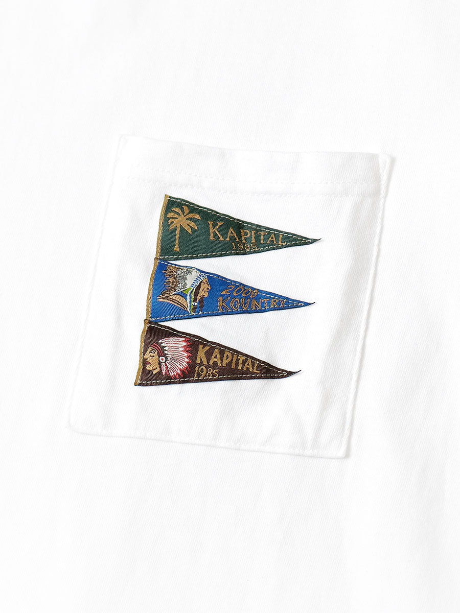Kapital Jersey Pennant Ringer T-Shirt (4 Flags)