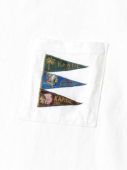 Kapital Jersey Pennant Ringer T-Shirt (4 Flags)