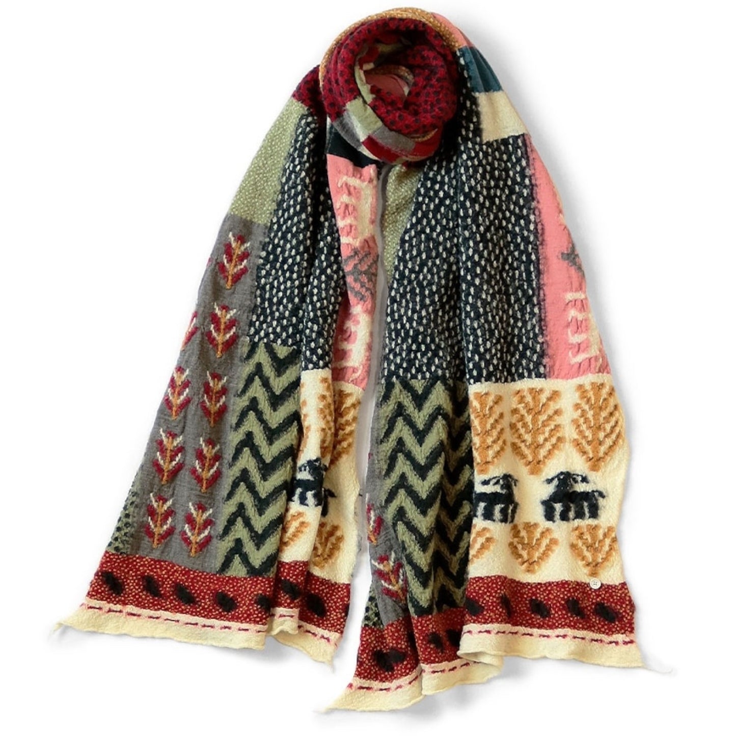 Kapital Felted Wool Village Gabbeh Scarf