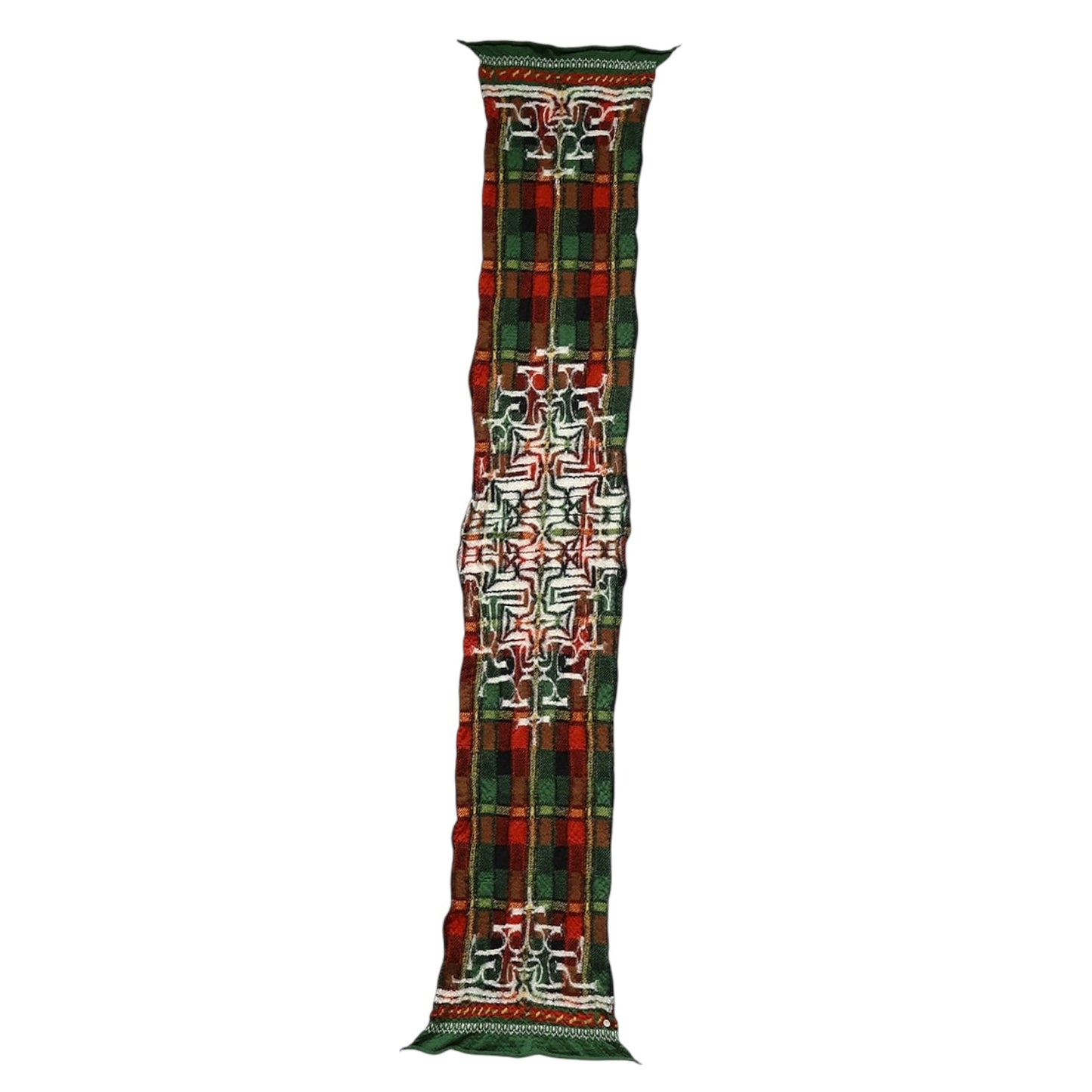 Kapital Felted Wool Tartan Ainu Happy Scarf