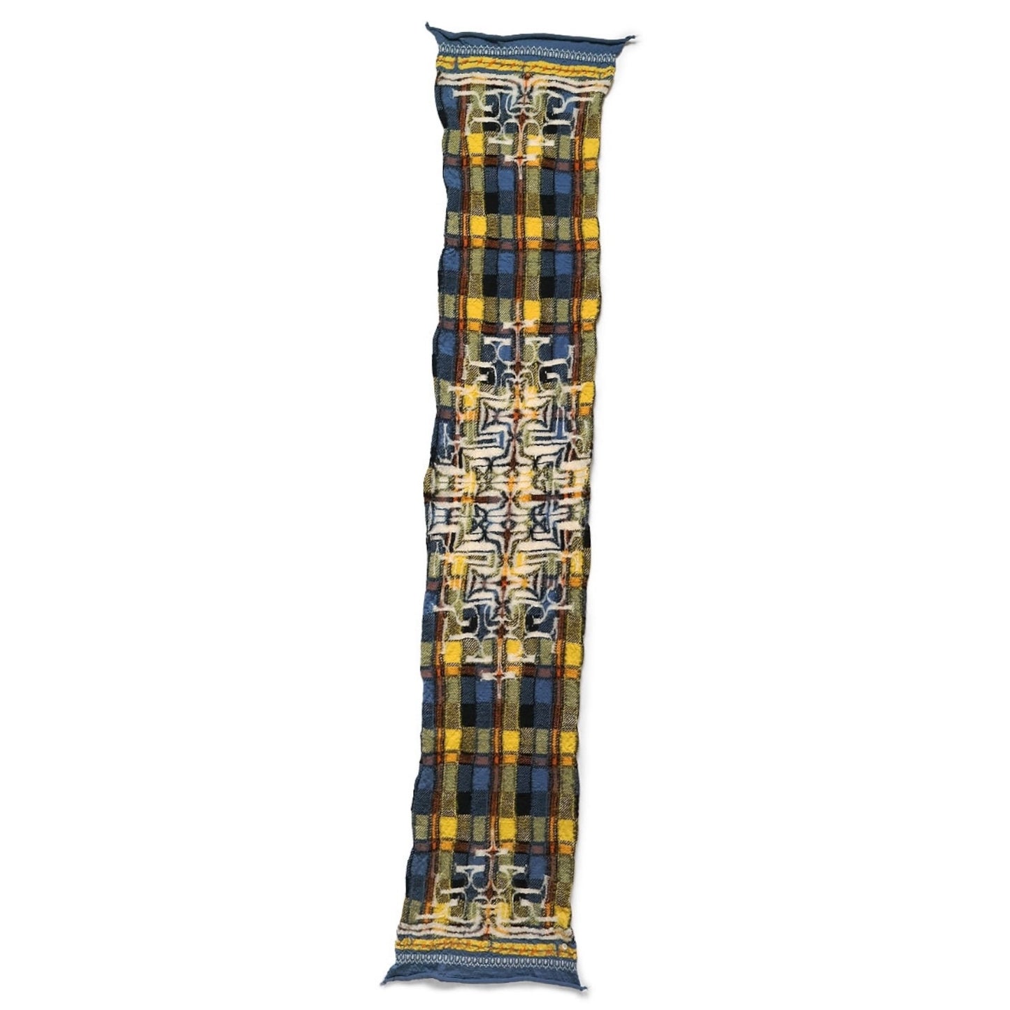 Kapital Felted Wool Tartan Ainu Happy Scarf