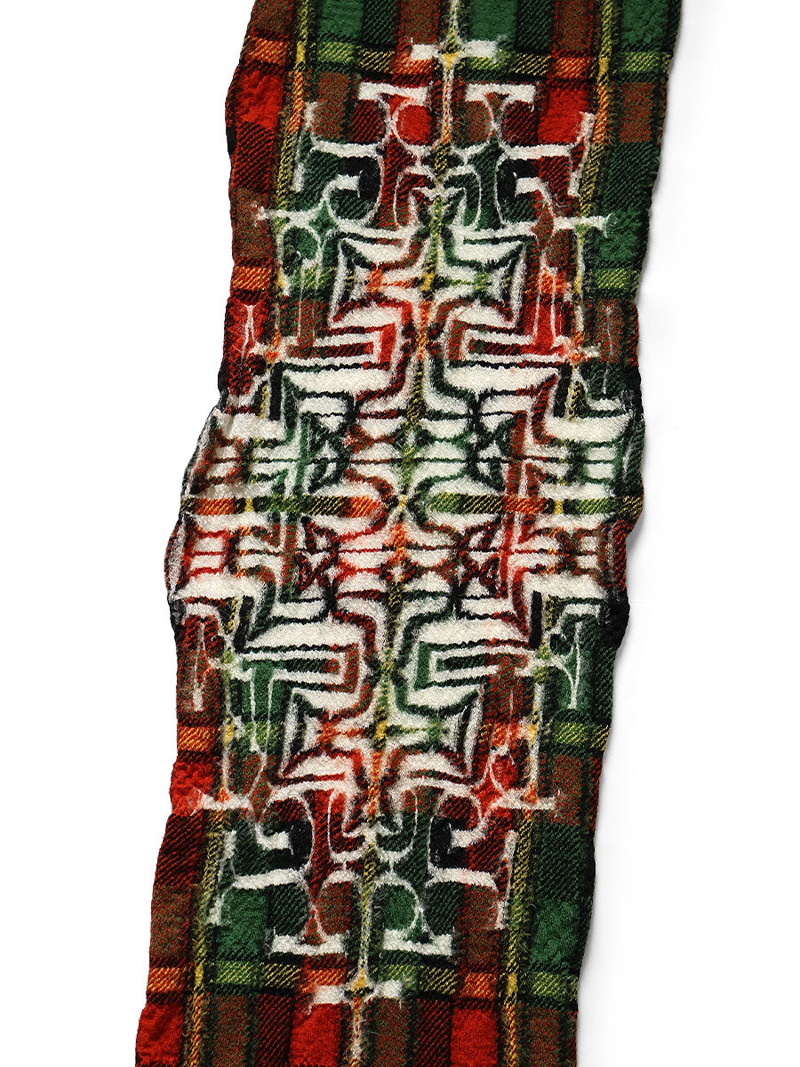 Kapital Felted Wool Tartan Ainu Happy Scarf