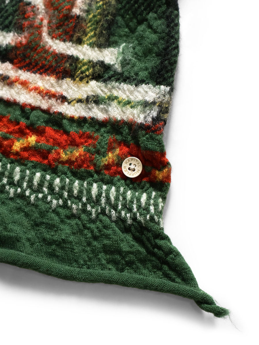 Kapital Felted Wool Tartan Ainu Happy Scarf