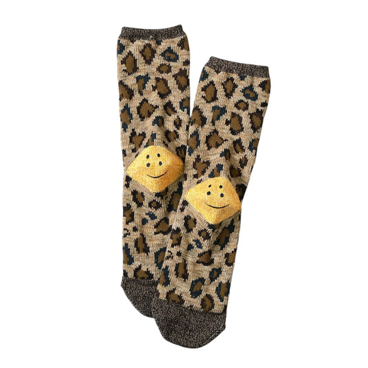 Kapital 84 Rainbowy Happy Heel Leopard Print Socks