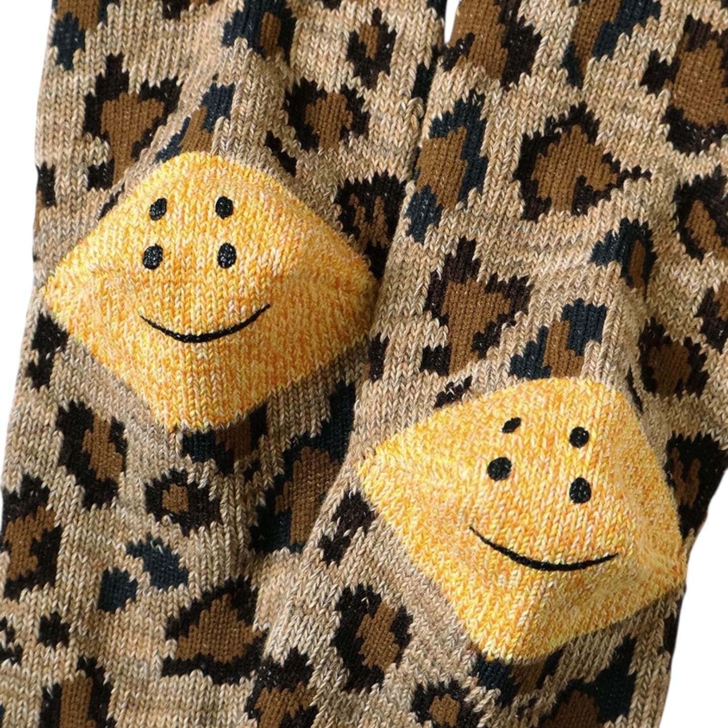 Kapital 84 Rainbowy Happy Heel Leopard Print Socks