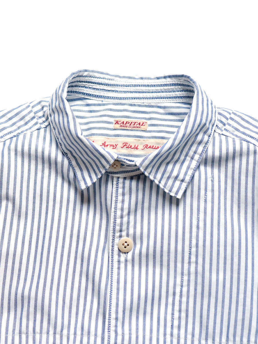 Kapital Oxford Stripe Anorak Shirt