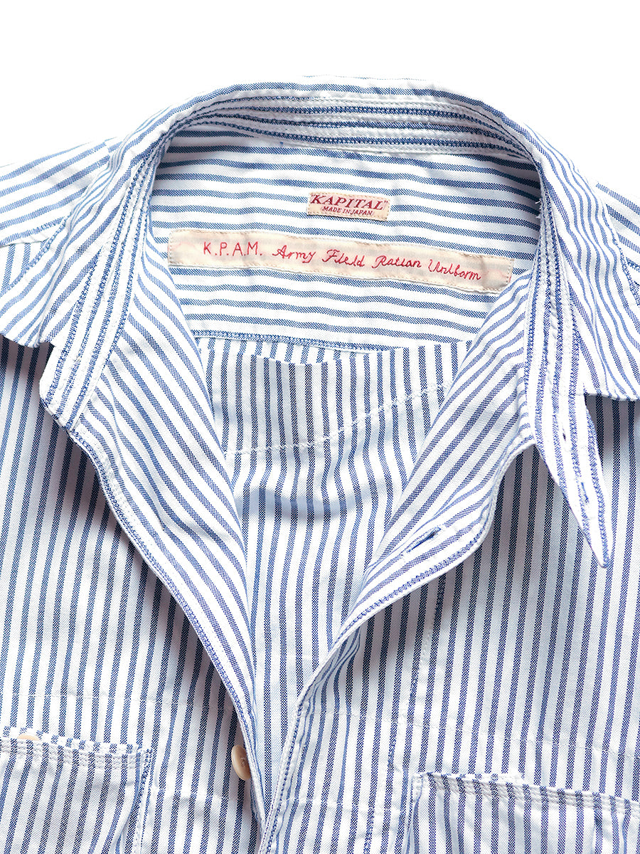 Kapital Oxford Stripe Anorak Shirt