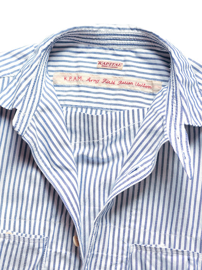 Kapital Oxford Stripe Anorak Shirt