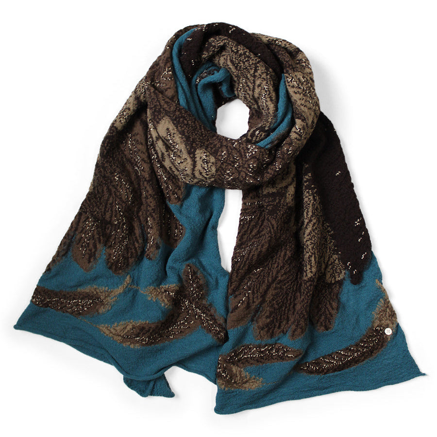 Kapital Felted Wool Glitter Eagle Scarf