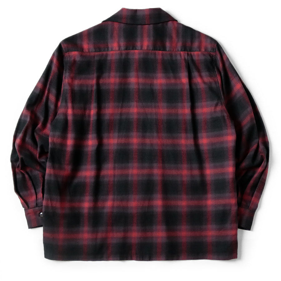 Kapital Cotton Rayon Shadow Check Wrangle Collar Board Shirt