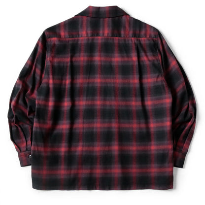 Kapital Cotton Rayon Shadow Check Wrangle Collar Board Shirt