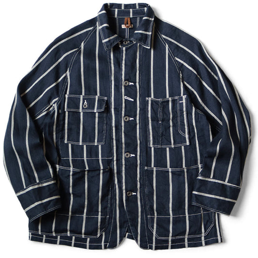 Kapital Linen Phillies Stripe Cactus Coverall