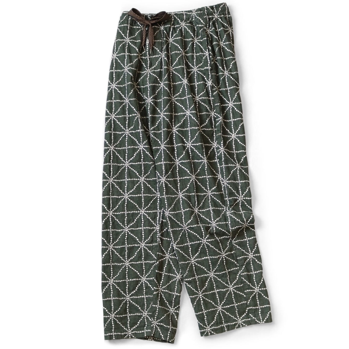 Kapital 8oz Color Denim Folk-Dojo Embroidery Easy Baggy Pants