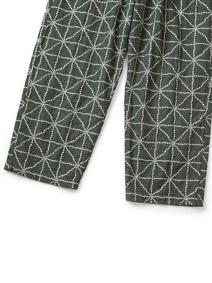 Kapital 8oz Color Denim Folk-Dojo Embroidery Easy Baggy Pants