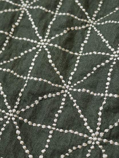 Kapital 8oz Color Denim Folk-Dojo Embroidery Easy Baggy Pants